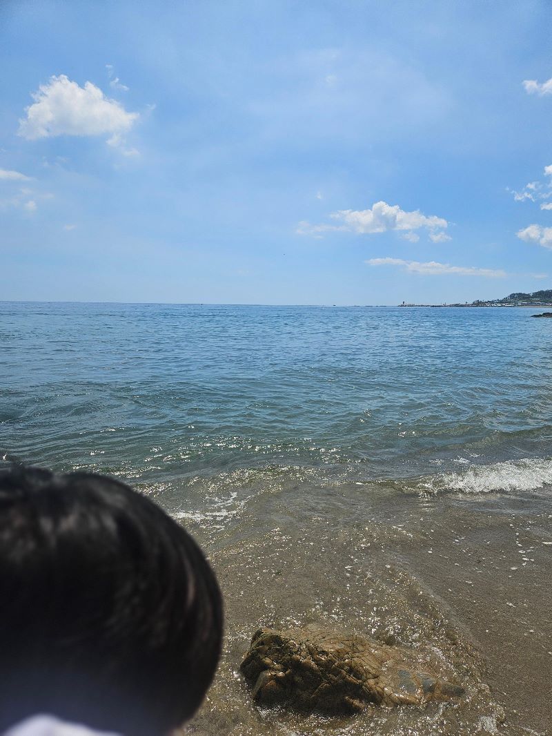 넓고 푸른 신창간이해변 바다 전경